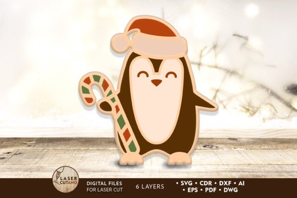 Download PENGUIN CHRISTMAS Multilayer Cut Files - Cut file Collection