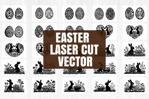 Download Spring Easter Scene Laser Cut Vector - Premium Resources