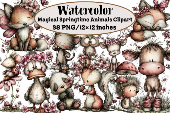 Download Magical Springtime Animals Clipart - Animal Collection
