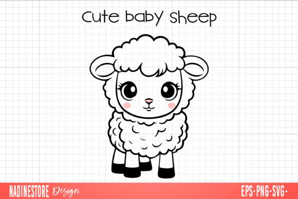 Download Cute Baby Sheep. SVG, PNG, EPS. Cut File - Cut file Collection