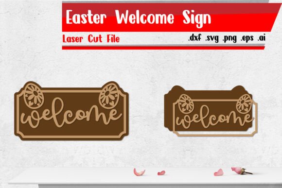 Download Easter Welcome Sign - Laser Cut Files - Cut file Collection