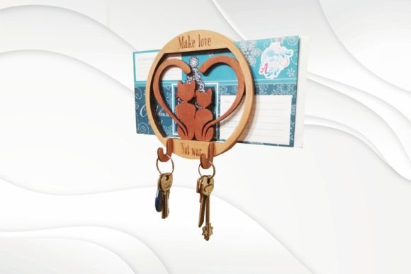 Download Key Holder Cats Wall Decor Laser Cutting - Laser cutting Collection