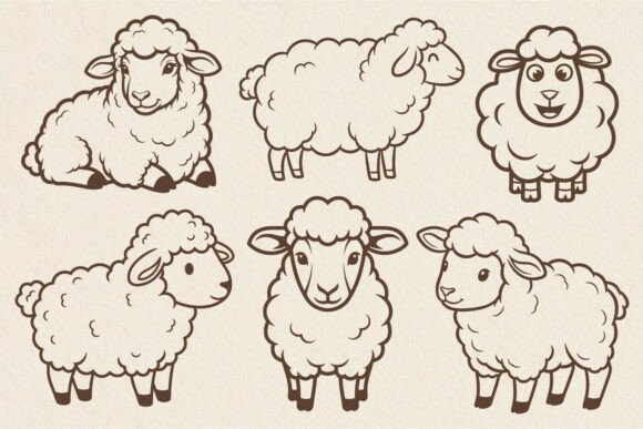 Download Sheep SVG Bundle | Farm Animal Lamb SVG. - Animal Collection