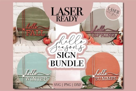Download Hello Seasons SVG Bundle Laser Cut Files - Cut file Collection