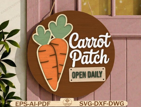 Download Easter Round Door Hanger Laser Cut File - Cut file Collection