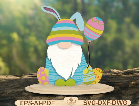 Download Cute Easter Gnome Decor Laser Cut File - Cut file Collection