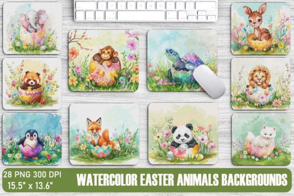 Download Cute Animals in Easter Egg Backgrounds - Animal Collection