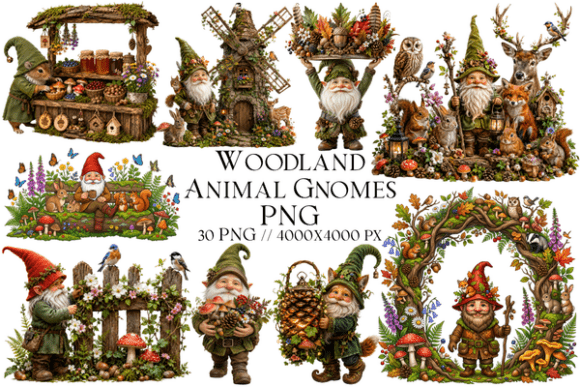 Download Woodland Animal Gnomes PNG - Animal Collection