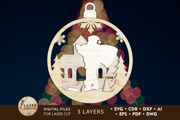 Download Santa Christmas Multilayer Cut Files - Cut file Collection