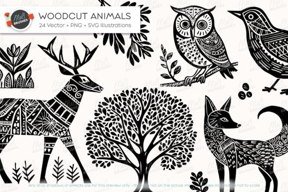 Download Vintage Woodcut Vector Animals - Animal Collection