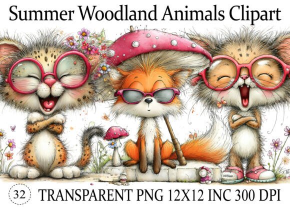 Download Summer Woodland Animals PNG Clipart - Animal Collection