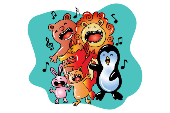 Download Group of Cute Animals Singing. - Animal Collection