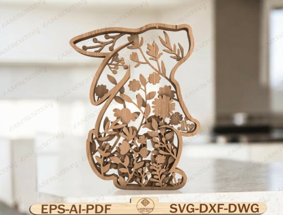 Download Easter Wooden Bunny Laser Cut File - Cut file Collection