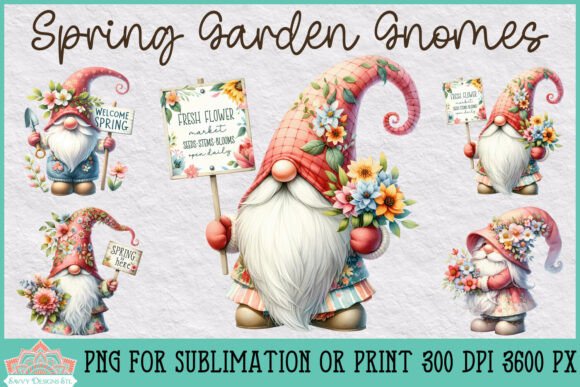 Download Spring Garden Gnome Sublimation Clipart - Garden gnome sublimation Collection