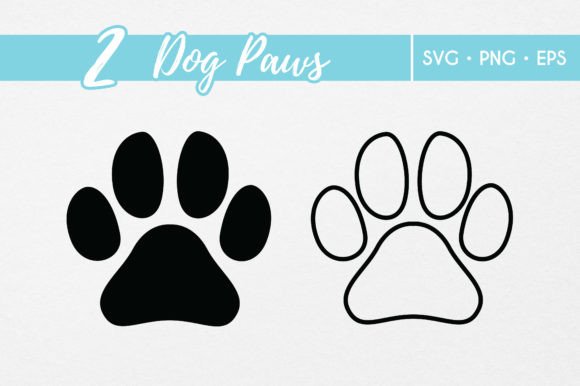 Download Dog Paws Svg Vector Outline Cricut Files - Cut file Collection