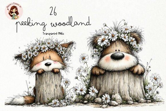 Download Peeking Woodland Animals PNG Clipart - Animal Collection