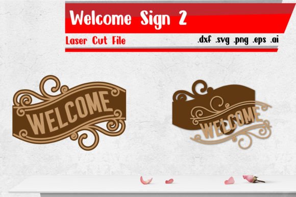 Download Welcome Sign 2 - Laser Cut Files - Cut file Collection