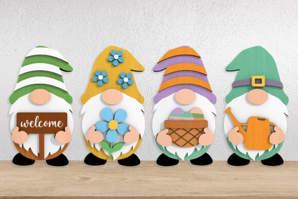 Download Spring Gnome Bundle Laser Cut Files - Cut file Collection