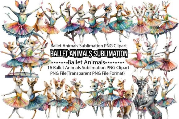Download Ballet Animals Sublimation Bundle - Animal Collection