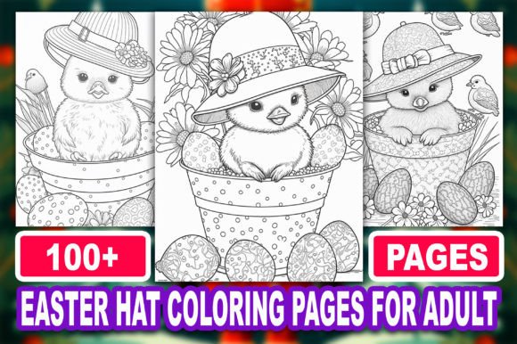 Download Easter Hat Coloring Pages for Adult - Easter hat Collection