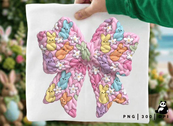 Download Faux Crochet Bow Easter Bunny Png - Premium Resources