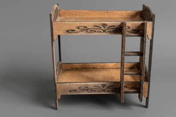 Download Bunk Bed SVG Laser Cut File 1:12 Scale - Cut file Collection