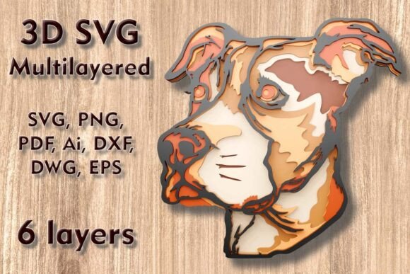 Download Dog 3D SVG Multilayer Laser Cut Files - Cut file Collection