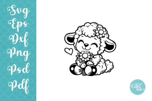 Download Cute Baby Sheep. SVG, PNG. Cut File - Cut file Collection