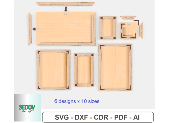 Download Photo Frame Bundle Laser Cut Files - Cut file Collection