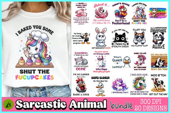 Download Sarcastic Animal Sublimation Bundle - Animal Collection