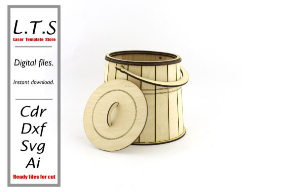 Download Wooden Basket. Laser Cut File. - Cut file Collection