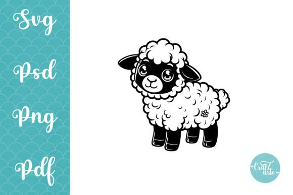 Download Cute Baby Sheep. SVG, PNG. Cut File - Cut file Collection