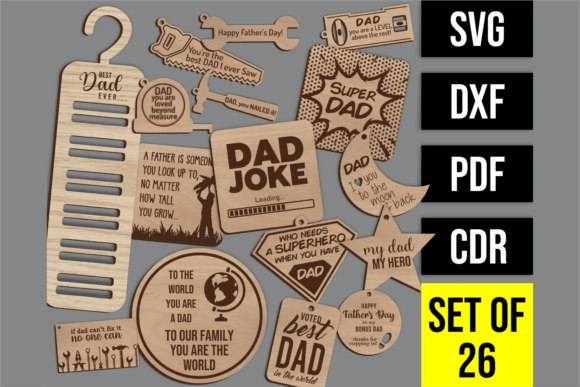 Download Laser Cut Files - DAD GIFTS MEGA SET - Cut file Collection